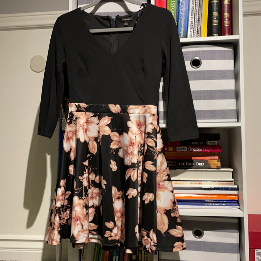Black floral dress